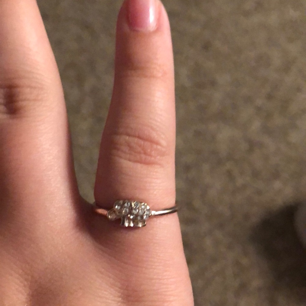 elephant charm ring